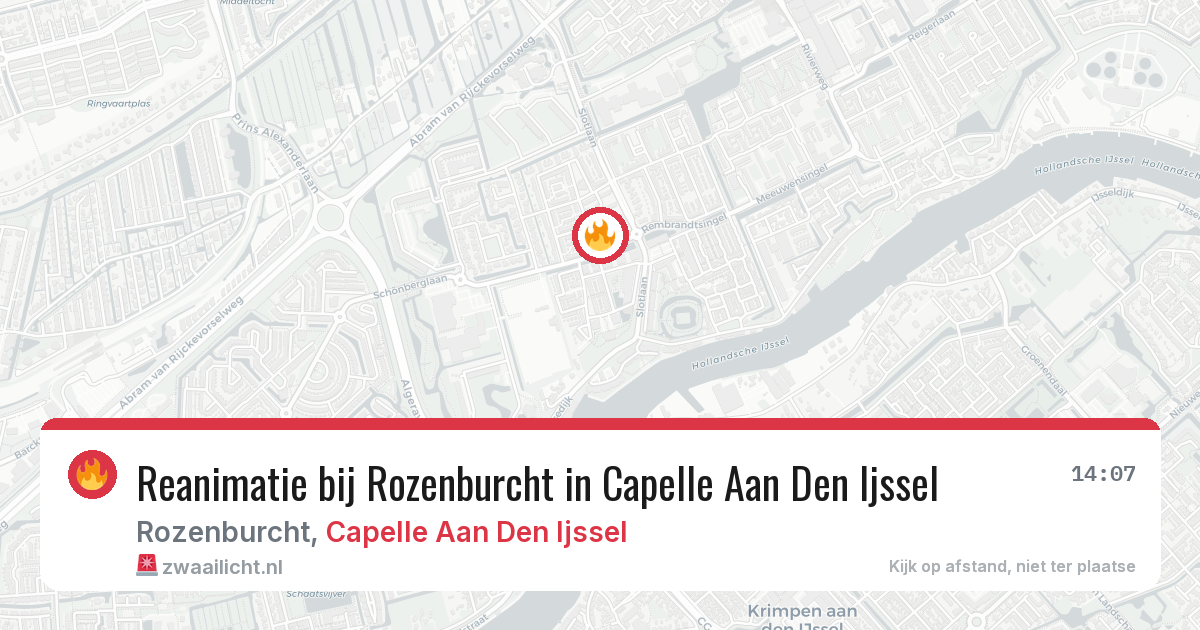 Reanimatie bij Rozenburcht in Capelle Aan Den Ijssel — 17 mrt 2026