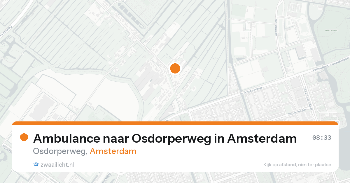 Ambulance naar Osdorperweg in Amsterdam — 23 aug 2026