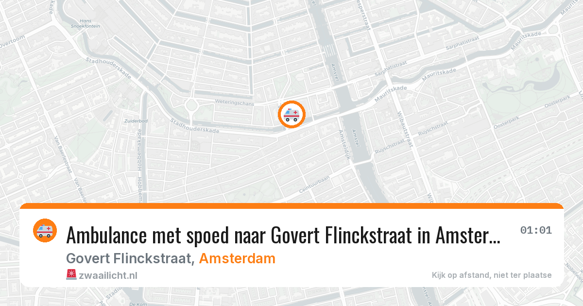 Ambulance met spoed naar Govert Flinckstraat in Amsterdam — 30 jan 2026