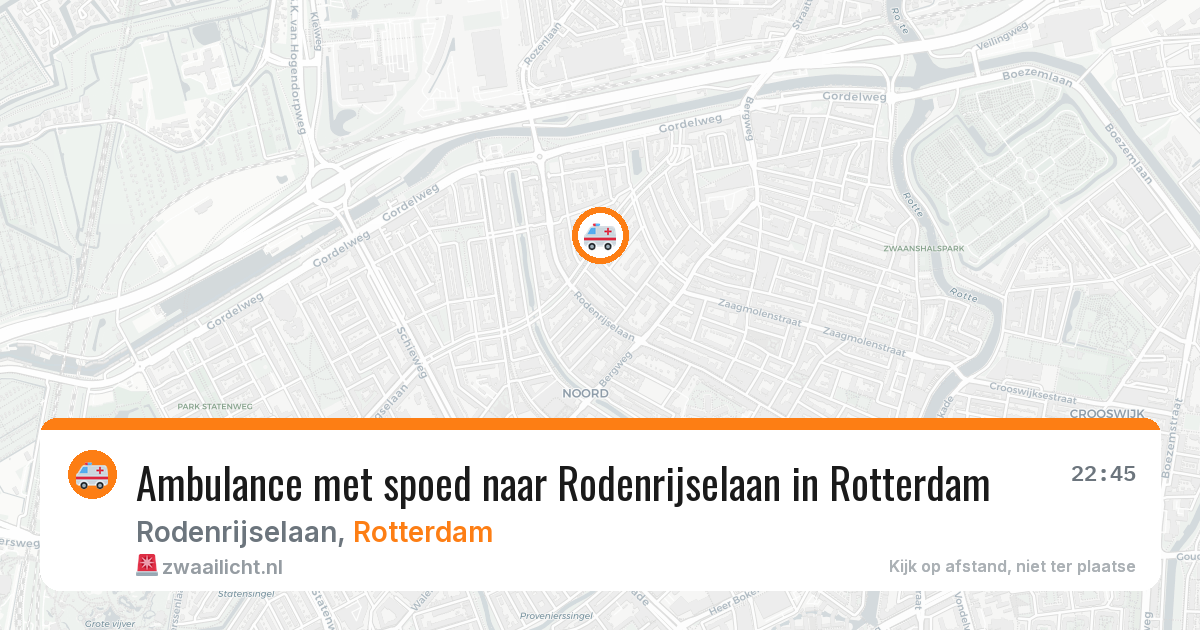 Ambulance met spoed naar Rodenrijselaan in Rotterdam — 27 apr 2026