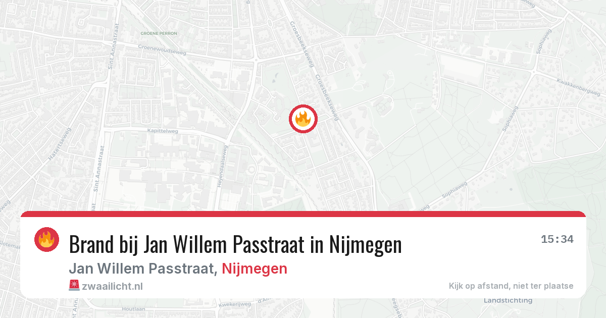 Brand bij Jan Willem Passtraat in Nijmegen — 27 mei 2026