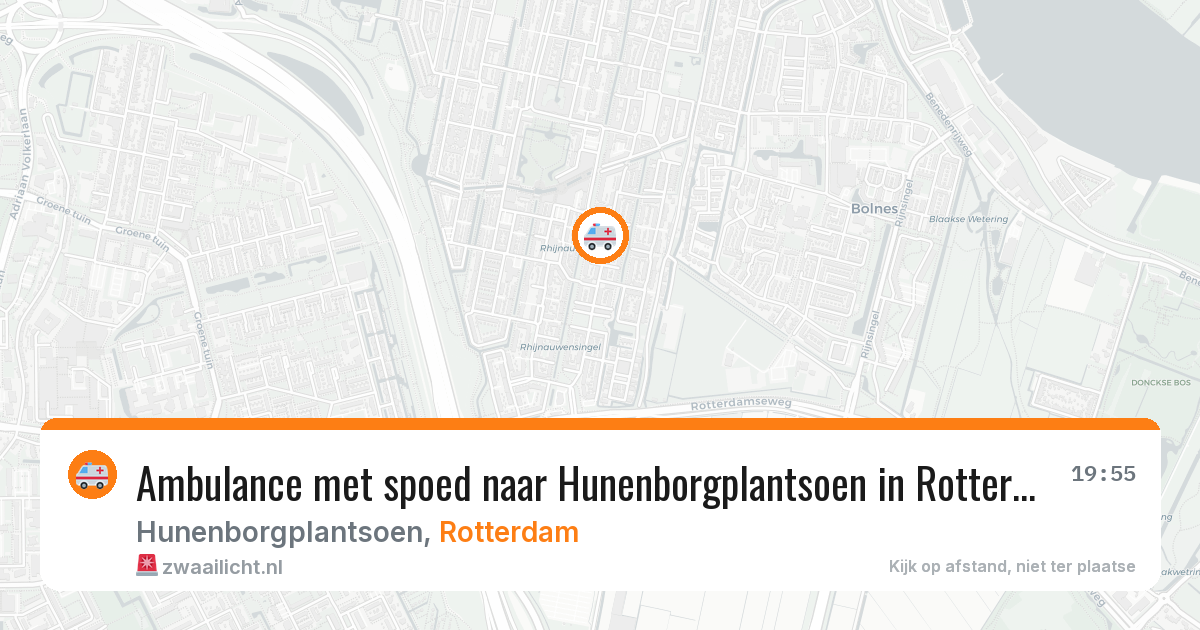 Ambulance met spoed naar Hunenborgplantsoen in Rotterdam — 9 mei 2026
