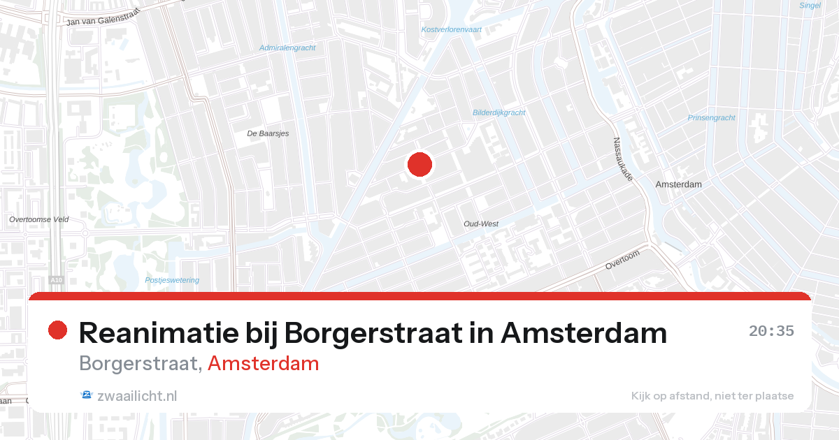 Reanimatie bij Borgerstraat in Amsterdam — 27 aug 2026