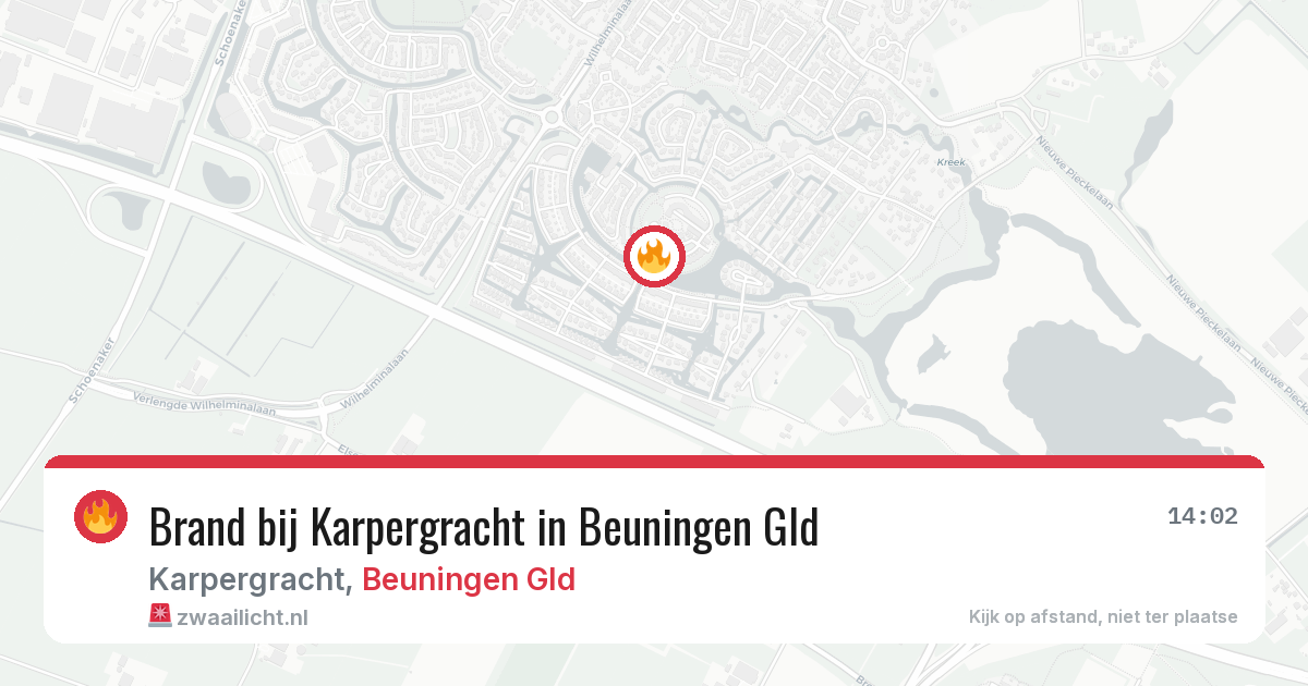 Brand bij Karpergracht in Beuningen Gld — 7 aug 2026