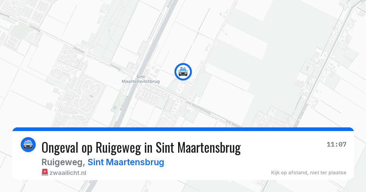 Ongeval op Ruigeweg in Sint Maartensbrug — 18 jun 2026
