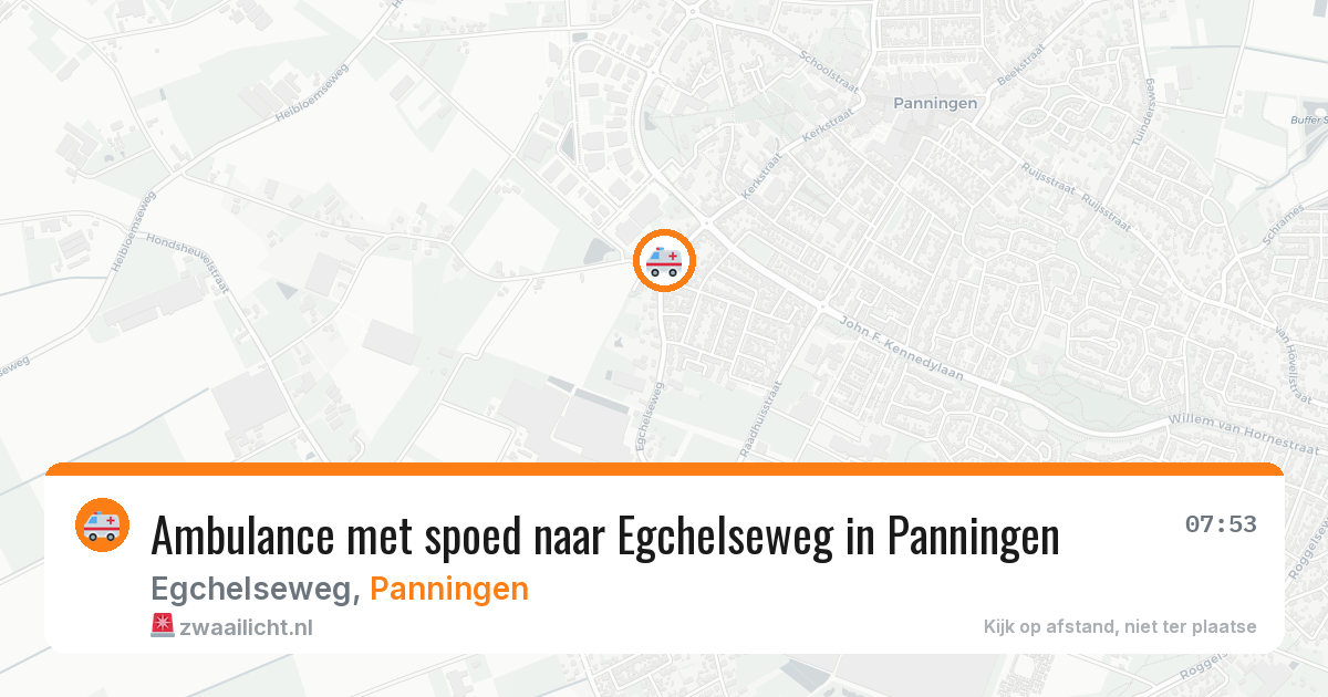 Ambulance met spoed naar Egchelseweg in Panningen — 30 jul 2026