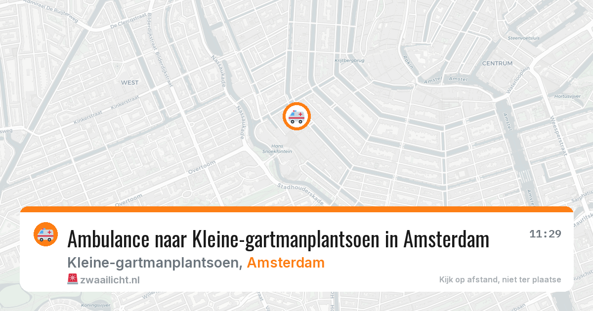 Ambulance naar Kleine-gartmanplantsoen in Amsterdam — 12 aug 2026