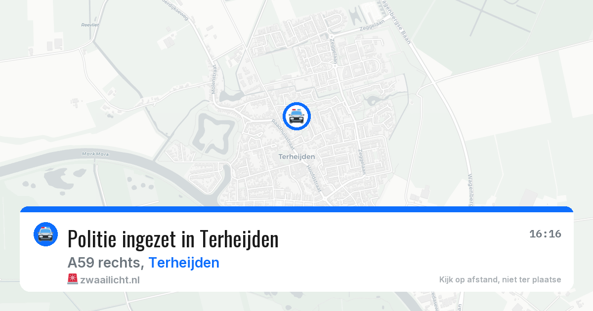 Politie ingezet in Terheijden — 20 apr 2026 | 🚨 Zwaailicht.nl