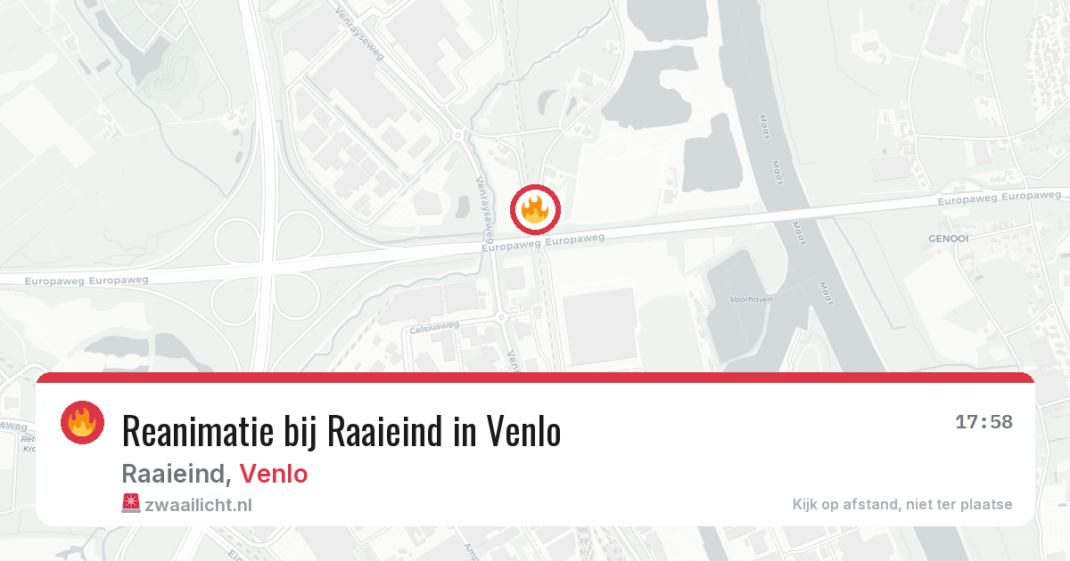 Reanimatie bij Raaieind in Venlo — 20 jun 2026