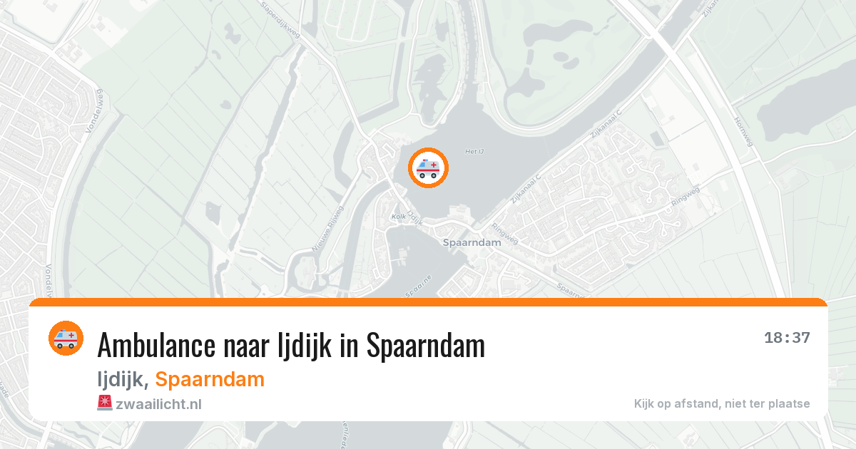 Ambulance naar Ijdijk in Spaarndam — 16 mei 2026