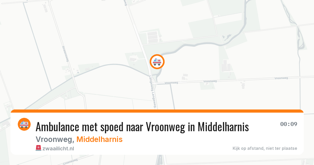 Ambulance met spoed naar Vroonweg in Middelharnis — 4 jun 2026