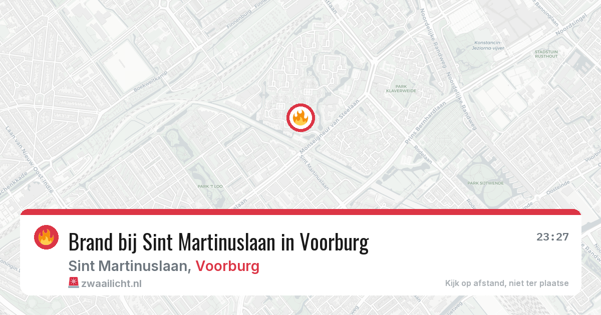Brand bij Sint Martinuslaan in Voorburg — 29 mei 2026