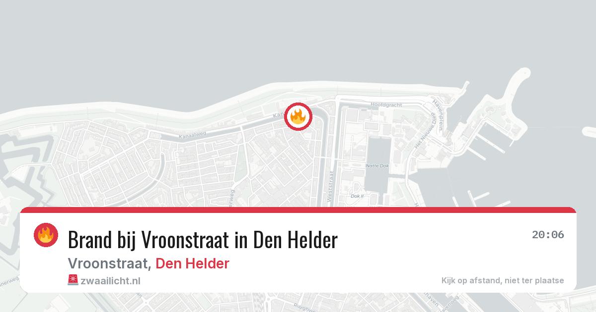 Brand bij Vroonstraat in Den Helder — 19 mei 2026