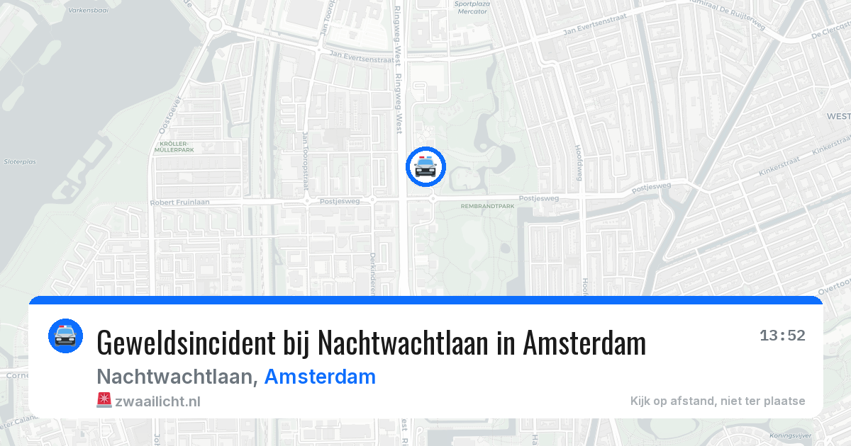 Geweldsincident bij Nachtwachtlaan in Amsterdam — 20 mei 2026