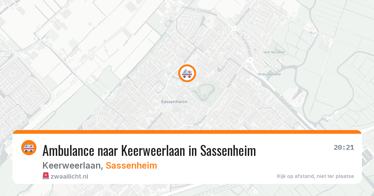 Ambulance naar Keerweerlaan in Sassenheim — 6 aug 2026