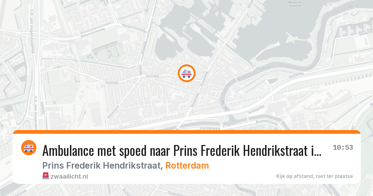 Ambulance met spoed naar Prins Frederik Hendrikstraat in Rotterdam — 5 jun 2026