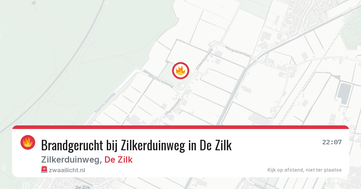 Brandgerucht bij Zilkerduinweg in De Zilk — 12 jun 2026