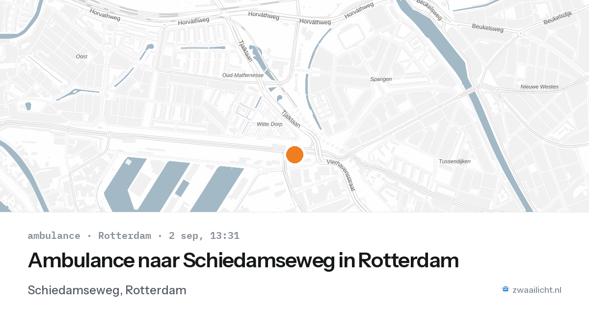 Ambulance naar Schiedamseweg in Rotterdam — 2 sep 2026