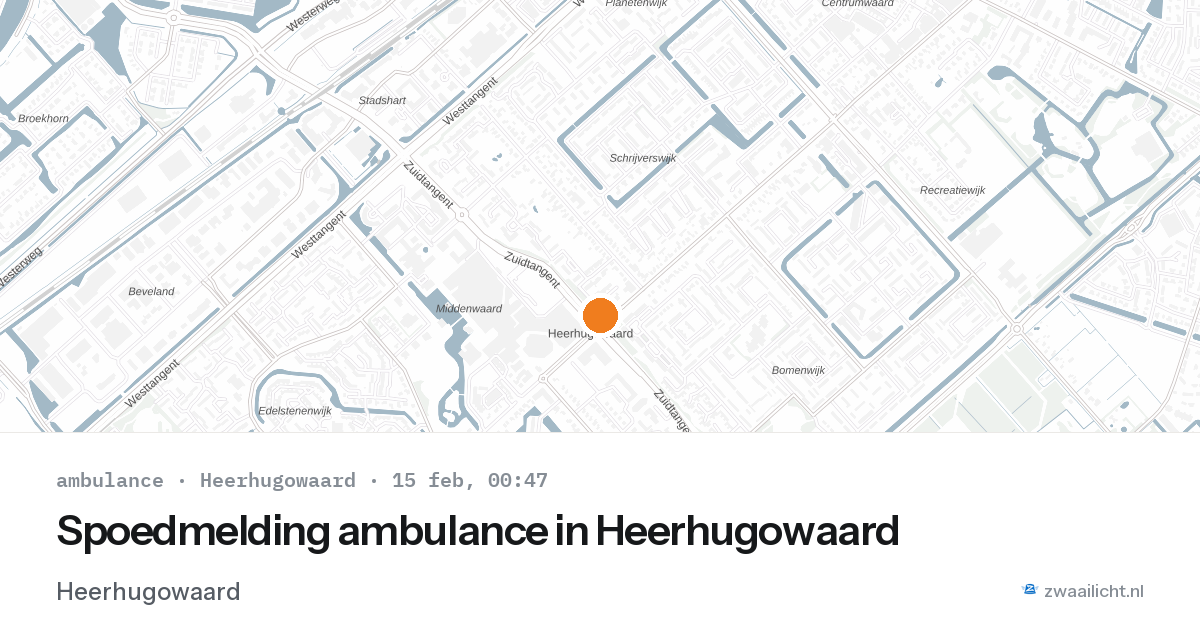 Spoedmelding ambulance in Heerhugowaard — 14 feb 2026
