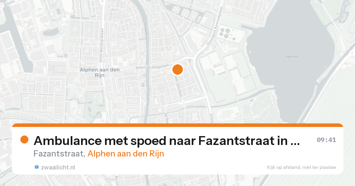 Ambulance met spoed naar Fazantstraat in Alphen aan den Rijn — 16 mei 2026