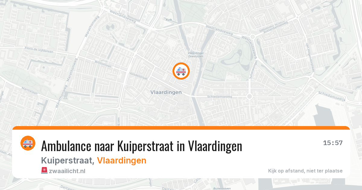 Ambulance naar Kuiperstraat in Vlaardingen — 16 jun 2026