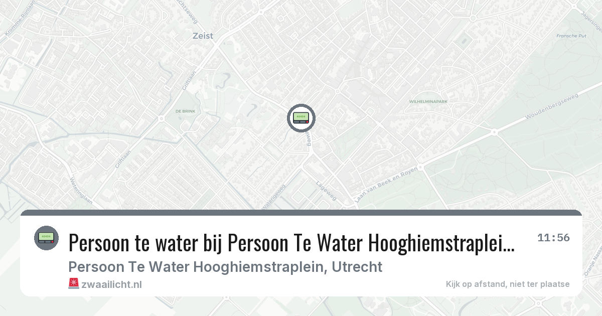 Persoon te water bij Persoon Te Water Hooghiemstraplein in Utrecht — 4 feb 2026