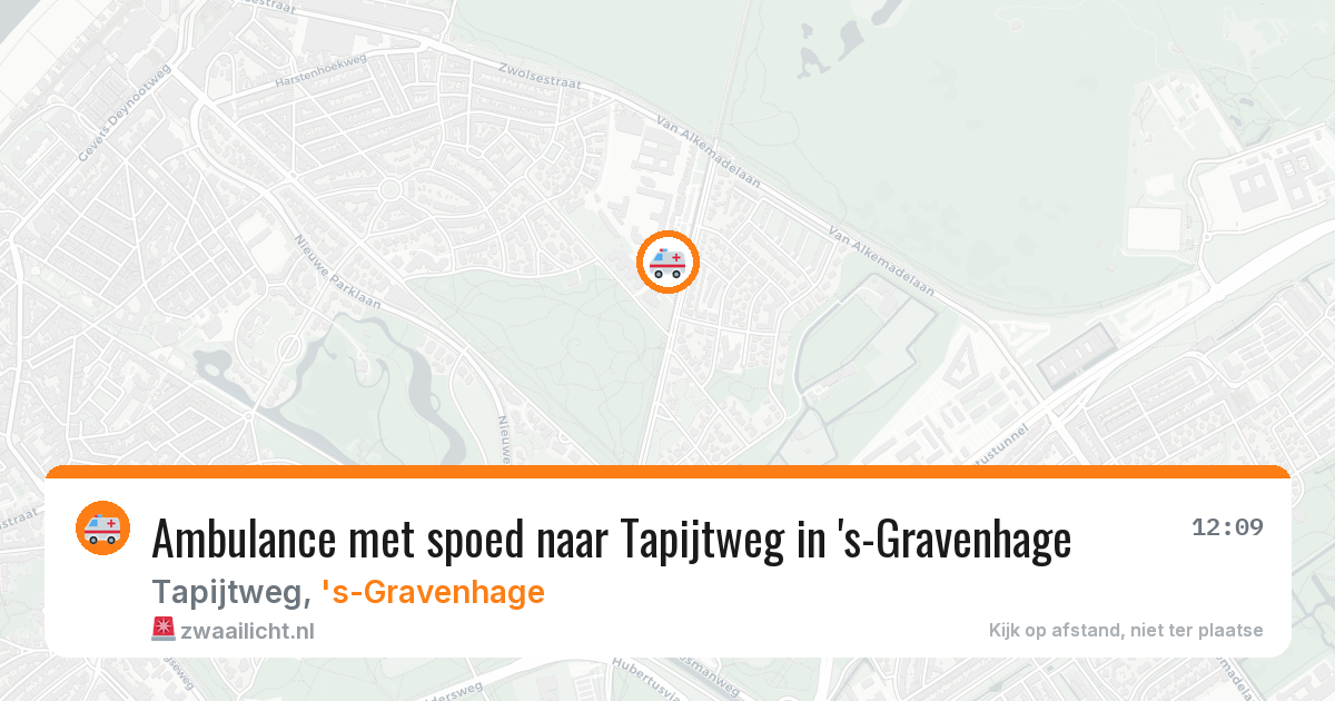 Ambulance met spoed naar Tapijtweg in 's-Gravenhage — 1 apr 2026