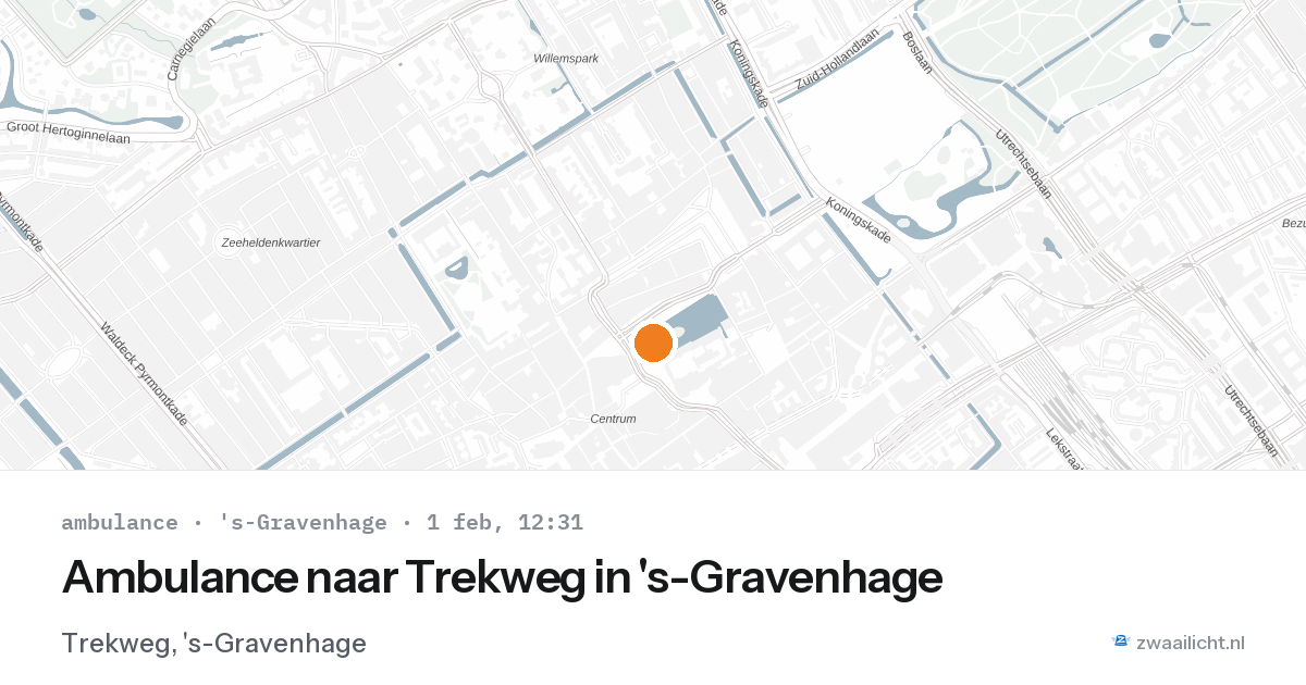 Ambulance naar Trekweg in 's-Gravenhage — 1 feb 2026