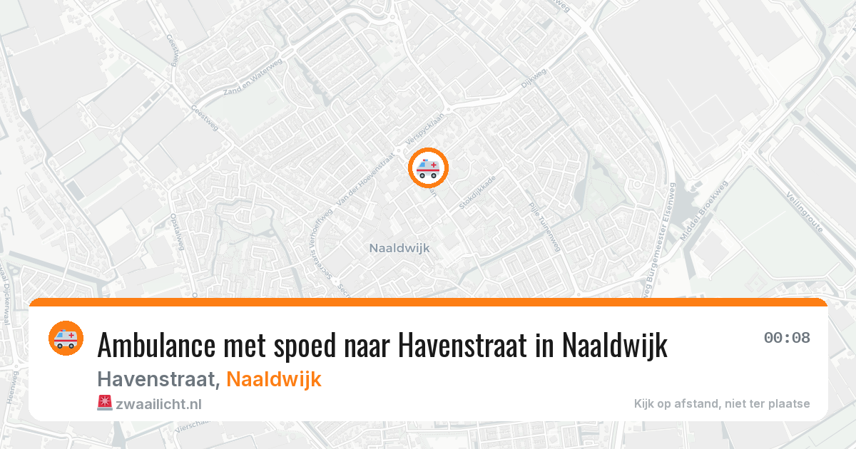 Ambulance met spoed naar Havenstraat in Naaldwijk — 21 mrt 2026