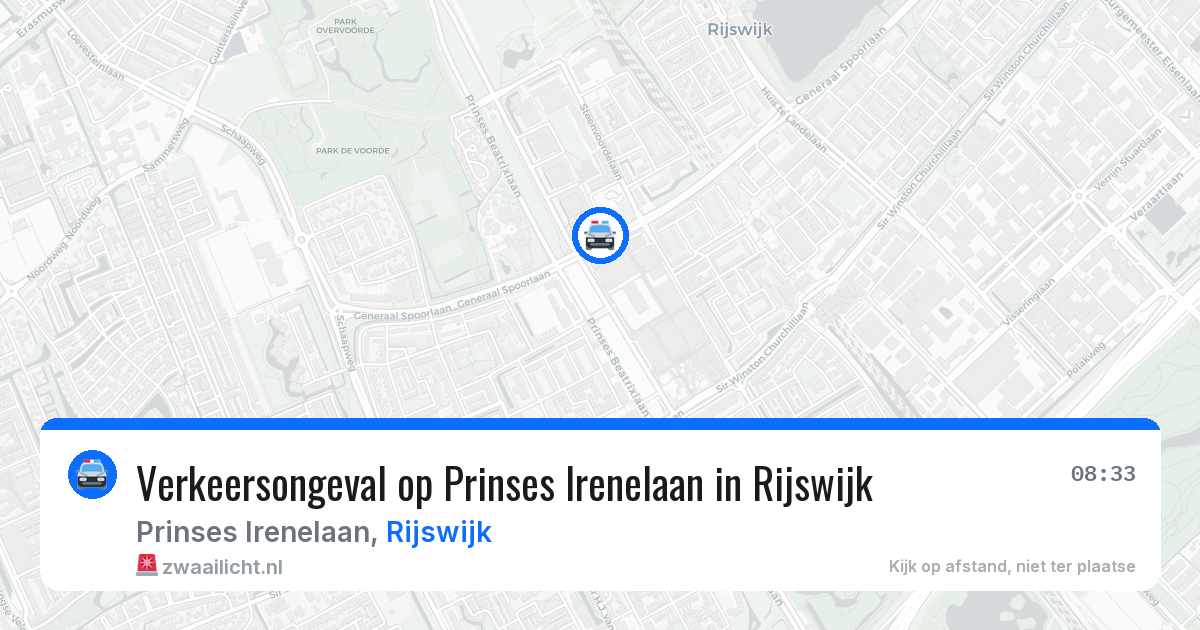 Verkeersongeval op Prinses Irenelaan in Rijswijk — 1 aug 2026