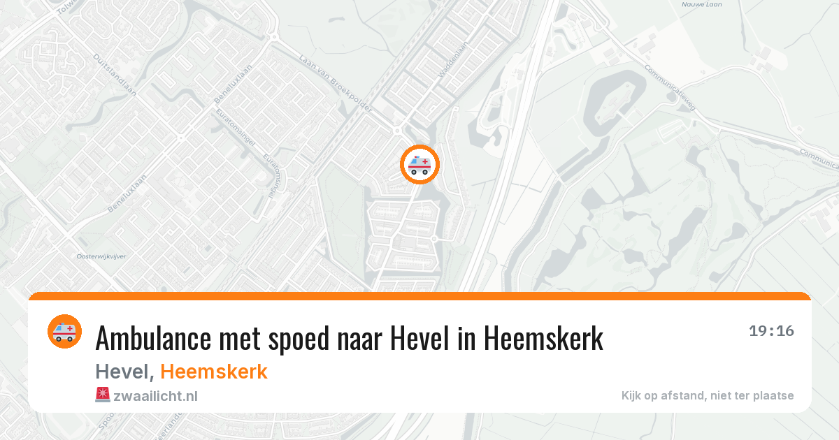 Ambulance met spoed naar Hevel in Heemskerk — 10 mei 2026