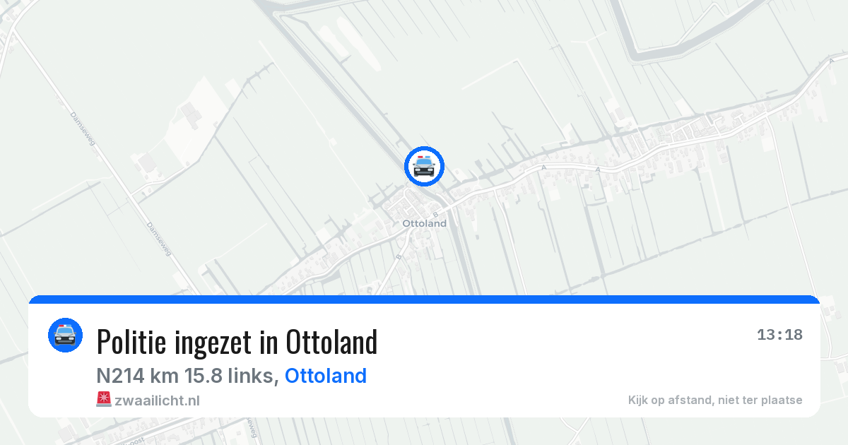 Politie ingezet in Ottoland — 31 jul 2026 | 🚨 Zwaailicht.nl