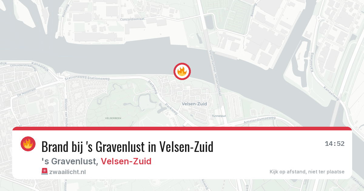Brand bij 's Gravenlust in Velsen-Zuid — 29 jan 2026