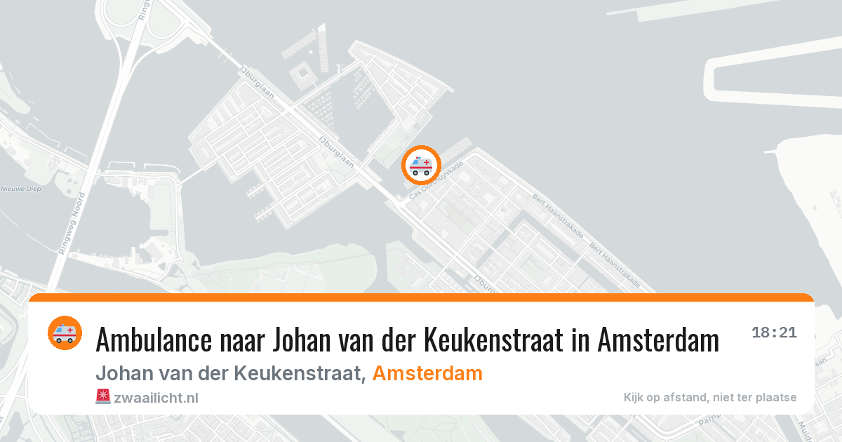Ambulance naar Johan van der Keukenstraat in Amsterdam — 8 mrt 2026