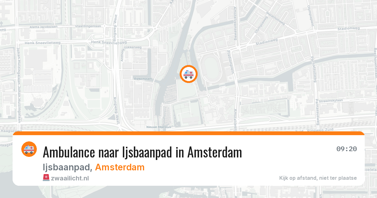Ambulance naar Ijsbaanpad in Amsterdam — 28 mei 2026