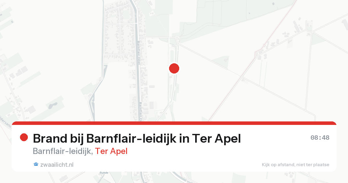 Brand bij Barnflair-leidijk in Ter Apel — 14 aug 2026