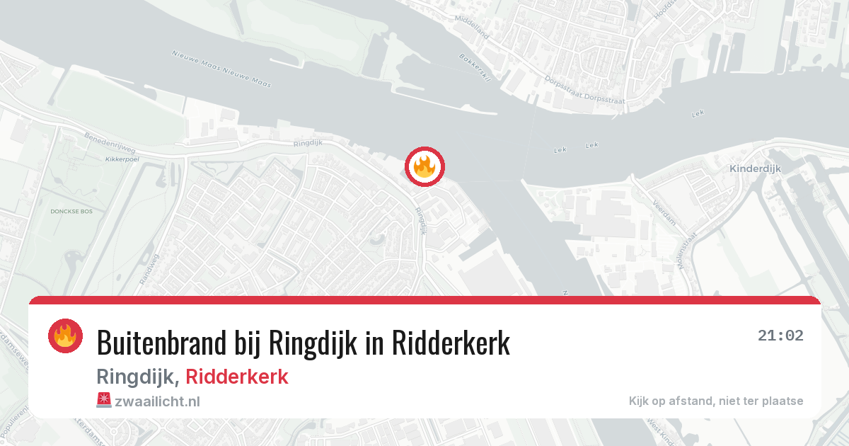 Buitenbrand bij Ringdijk in Ridderkerk — 21 jul 2026