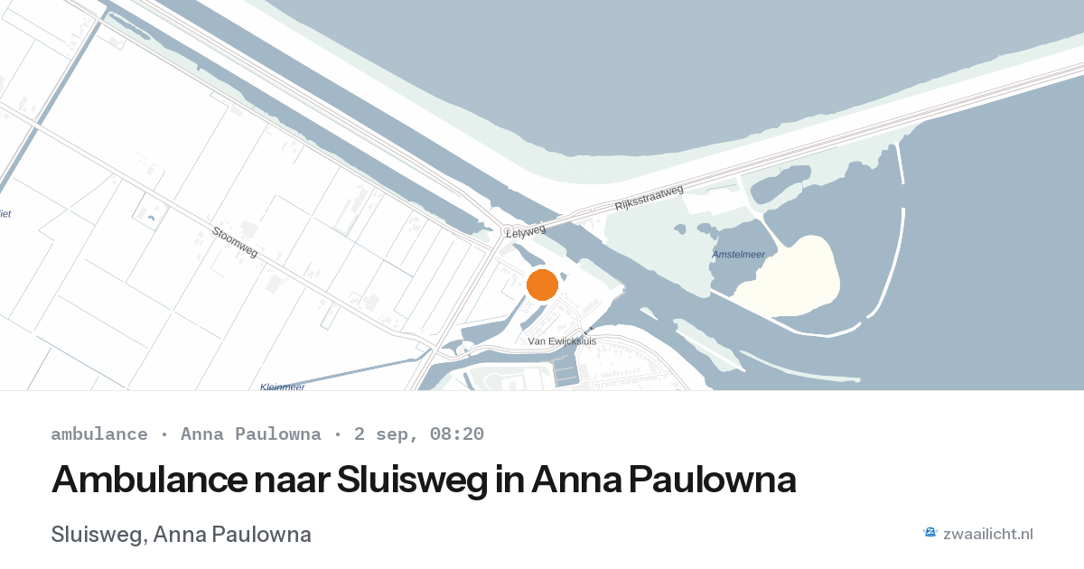 Ambulance naar Sluisweg in Anna Paulowna — 2 sep 2026