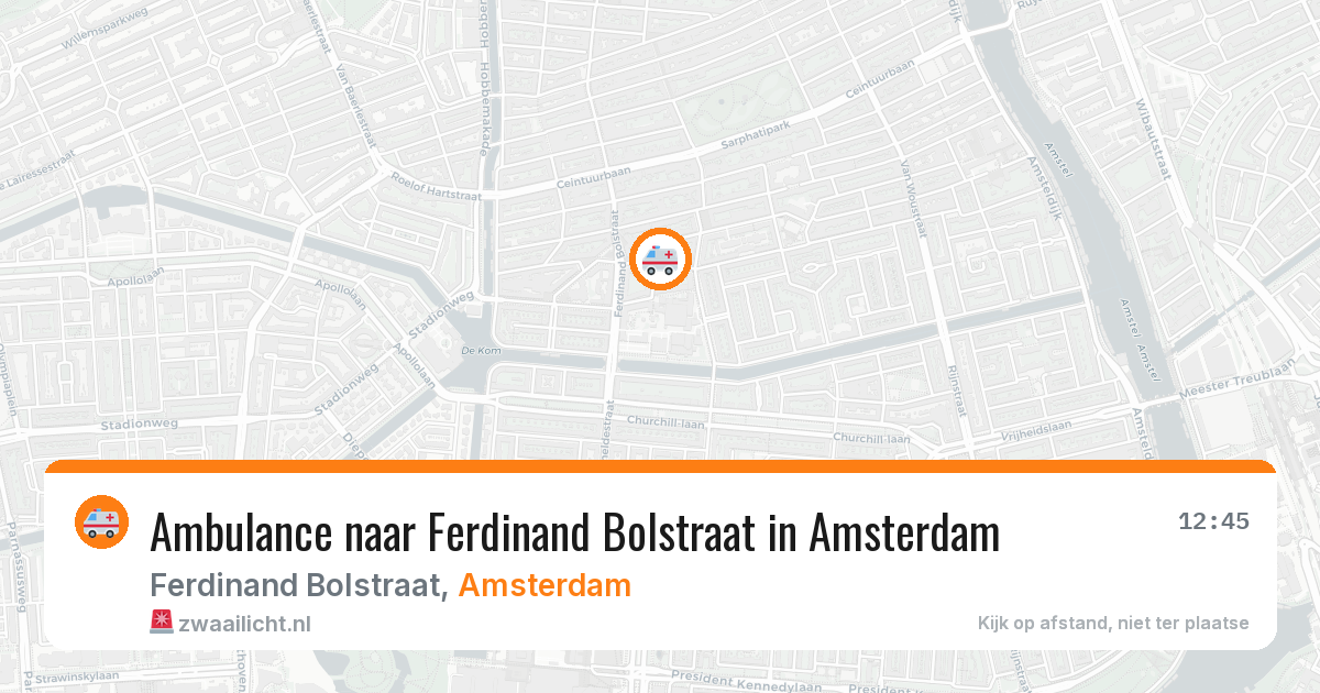 Ambulance naar Ferdinand Bolstraat in Amsterdam — 15 mei 2026