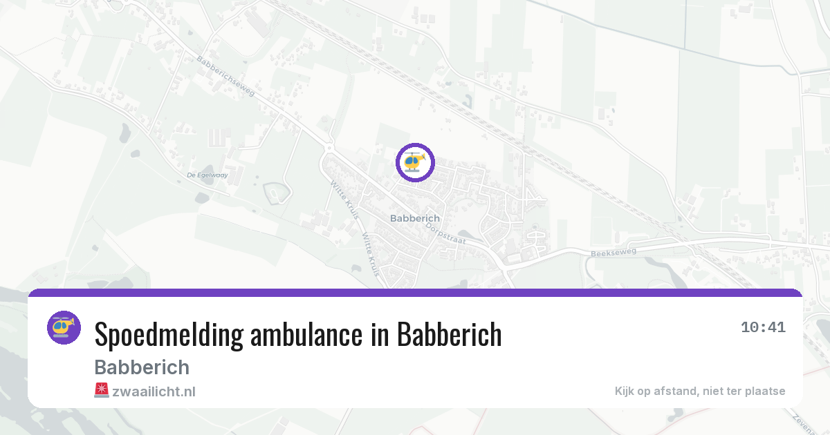 Spoedmelding ambulance in Babberich — 31 jul 2026