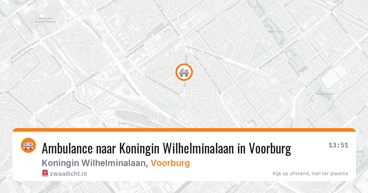 Ambulance naar Koningin Wilhelminalaan in Voorburg — 10 apr 2026