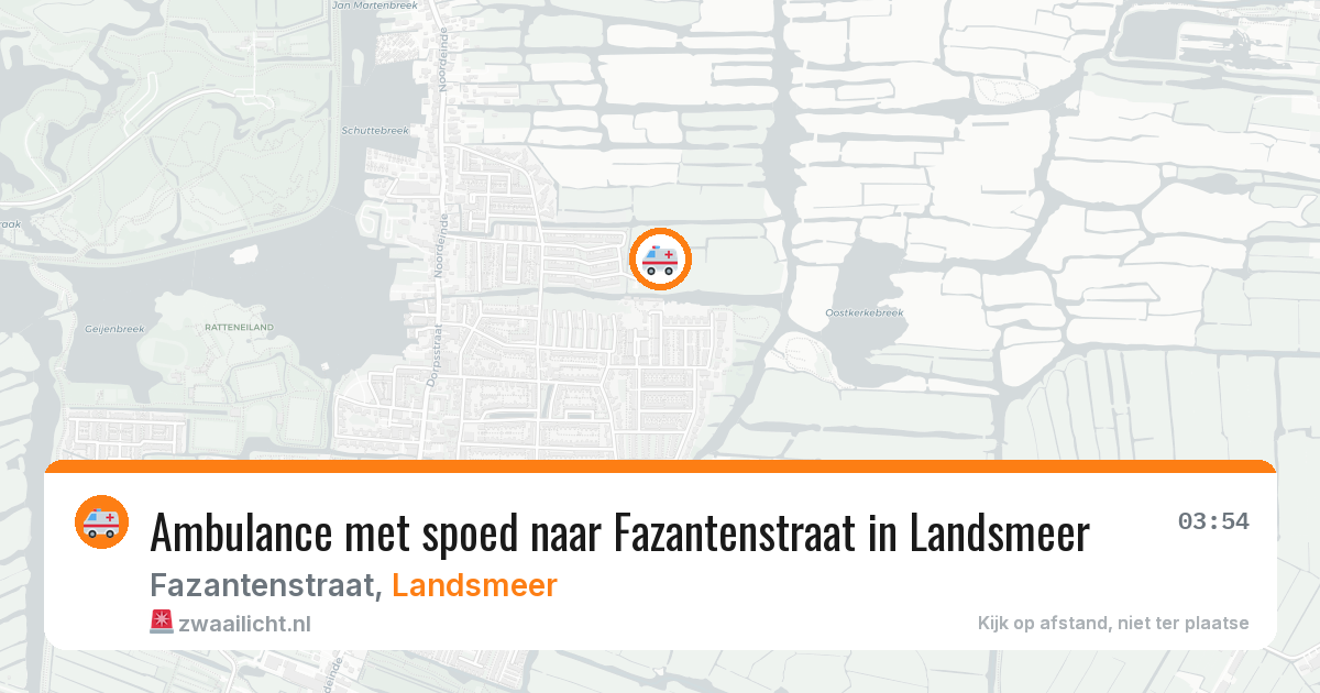Ambulance met spoed naar Fazantenstraat in Landsmeer — 28 jan 2026
