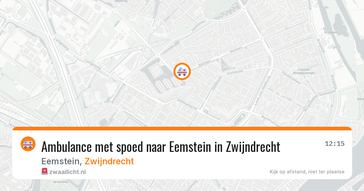 Ambulance met spoed naar Eemstein in Zwijndrecht — 19 mei 2026
