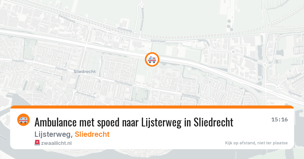Ambulance met spoed naar Lijsterweg in Sliedrecht — 22 jan 2026