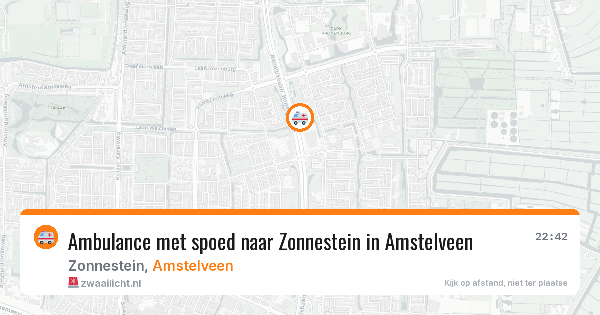 Ambulance met spoed naar Zonnestein in Amstelveen — 13 jun 2026