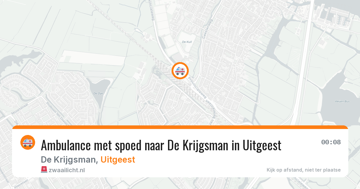 Ambulance met spoed naar De Krijgsman in Uitgeest — 23 mei 2026