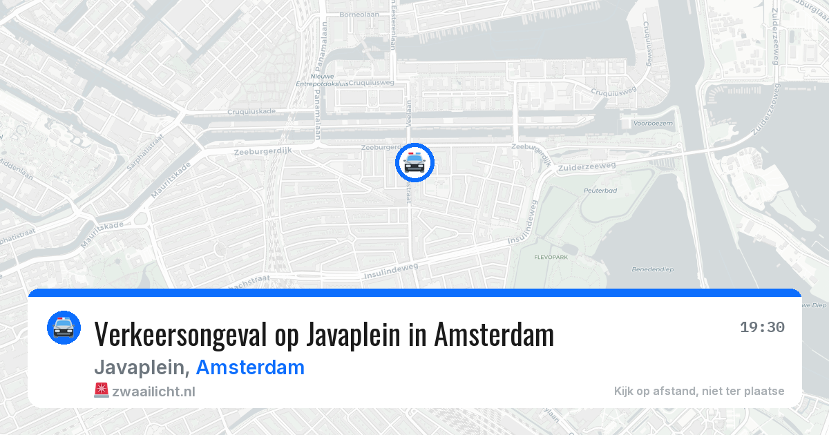 Verkeersongeval op Javaplein in Amsterdam — 25 jun 2026