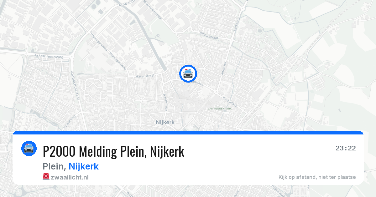 P2000 Melding Plein, Nijkerk — 3 jul 2026