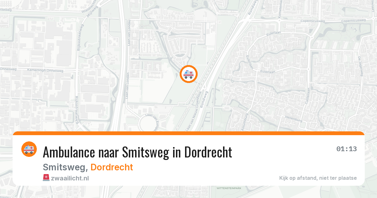 Ambulance naar Smitsweg in Dordrecht — 1 apr 2026