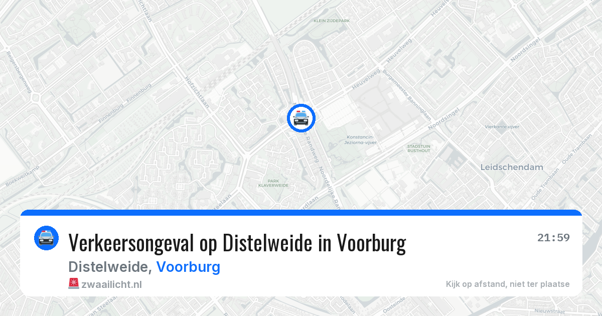 Verkeersongeval op Distelweide in Voorburg — 7 jun 2026